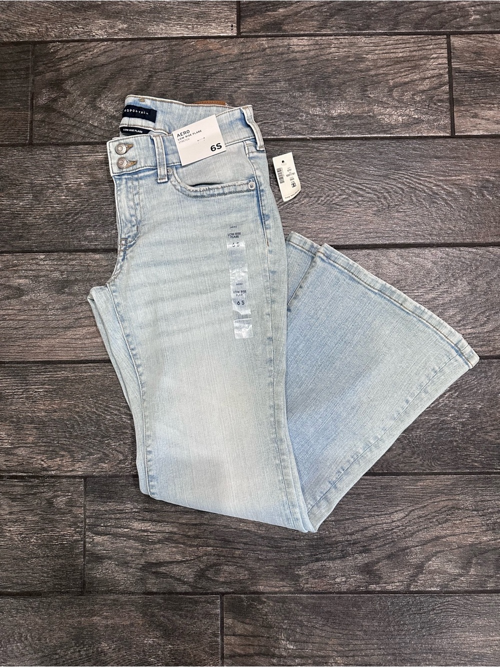 Aeropostale Light Wash Flare Wide-Leg Jeans